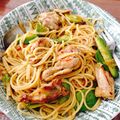クック5F0B6E☆'s cooksnap of when they made アボカドとチキンの和風スパゲティ.