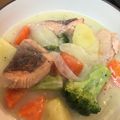 tomomani's cooksnap of when they made サーモンのクリームシチュー.