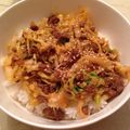 hicatano's cooksnap of when they made 豚挽き肉とキャベツのコチュジャン炒め.