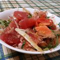 よちりん's cooksnap of when they made 大葉と茗荷で、香る♪お刺身サラダ.