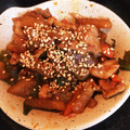 いちごクック's cooksnap of when they made いろいろ野菜の皮と豚肉のピリ辛炒め.