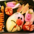 ＦＵＪＩＦＵＪＩ's cooksnap of when they made ♡チシャ猫と白うさぎ♡キャラ弁♡.