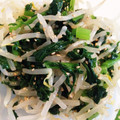 雪風wing's cooksnap of when they made 大根の葉ともやしのナムル.