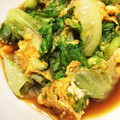 myk818's cooksnap of when they made 簡単☆レタスと卵の焼肉のたれ炒め.
