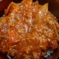 ラブリークッキー's cooksnap of when they made 豚ひき肉のチーズトマト丼.