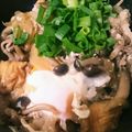 まーきち。's cooksnap of when they made 割下簡単！あるものですき焼き丼.
