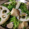 ★しおP's cooksnap of when they made ブロッコリーと蓮根のガーリック炒め.
