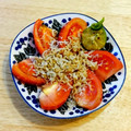 YUZVIO's cooksnap of when they made トマトとしらすのすだち醤油＊*.
