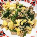 クックIKDMZ5☆'s cooksnap of when they made きのことほうれん草の♡味噌マヨそぼろ炒め.