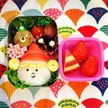 ＊rumiko＊'s cooksnap of when they made ＊キャラ弁＊クリスマス★サンタ帽子女の子.
