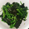 あやかんぱり's cooksnap of when they made ほうれん草と海苔のおひたし？.