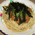 ♡yuzumama♡'s cooksnap of when they made 簡単10分♪梅しそ納豆パスタ.