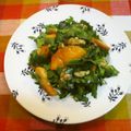 akichild's cooksnap of when they made 柿と春菊のサラダ.