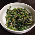 馬堀海岸's cooksnap of when they made 簡単ゴマダレdeほうれん草のおひたし.