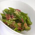 野菜のはたけ's cooksnap of when they made いんげんの梅おかかあえ.