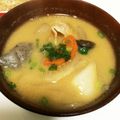 アプリコット♡'s cooksnap of when they made 豚肉あと入れ！やわらか豚汁**.