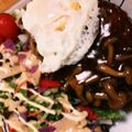 か—ちゃん's cooksnap of when they made ■ランチドレッシングのサラダロコモコ丼■.