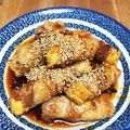 虫みたいなもんです's cooksnap of when they made 簡単‼厚揚げのピリ辛肉巻き.