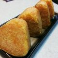 flatty1016's cooksnap of when they made 卵の焼きおにぎり ピカタ風.
