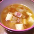 ゆうジュニア's cooksnap of when they made 大根とお豆腐のコンソメ雪見スープ.