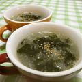 赤い電話's cooksnap of when they made 大根おろしとワカメの簡単スープ.