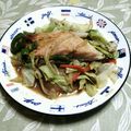 nyangomama's cooksnap of when they made フライパンで！鮭のチャンチャン焼き.