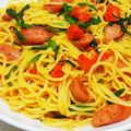 ゆんのぉぉぉ's cooksnap of when they made 簡単☆ハムとミニトマトのパスタ.
