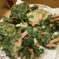 クックJ6BQ4V☆'s cooksnap of when they made おさかなのソーセージと春菊のかきあげ.
