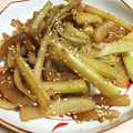 ogumakoz's cooksnap of when they made セロリ･大根･人参のきんぴら*皮も一緒に.