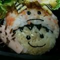 ちびゴン太's cooksnap of when they made 節分オニさんキャラ弁★かぶりものシリーズ.