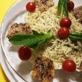 みぃーーみ☆'s cooksnap of when they made 海苔の佃煮おにぎりで塩ラーメン.