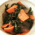 クックNPUX49☆'s cooksnap of when they made 春菊とにんじんのごま味噌和え.