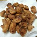 しろくまとゆかりん's cooksnap of when they made 簡単☆少量の油でササミ揚げ.