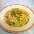 龍青空ママ's cooksnap of when they made アボカドベーコンクリームスパゲッティ.