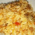 ゆたまみ's cooksnap of when they made 炊飯器でミートソースピラフ.
