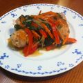 kaykelly's cooksnap of when they made 里芋の豚肉巻き 野菜あんかけ.