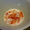 furumie's cooksnap of when they made ☆離乳食☆中期～イチゴみるく.