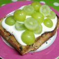 みっくママ's cooksnap of when they made シャインマスカットホイップ蜂蜜トースト！.