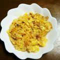 みみりん♪♪'s cooksnap of when they made 【韓国風】豚キムチ炒飯&わかめスープ定食.