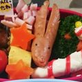 580azu130's cooksnap of when they made クリスマス★サンタ★キャラ弁当.