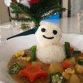 Toritone's cooksnap of when they made クリスマスにピッタリ！スノーマンカレー！.