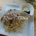 mio*.'s cooksnap of when they made もやしと豚ばら肉の蒸し焼き.