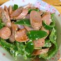 mary♪28's cooksnap of when they made 魚肉ソーセージとピーマン（ペッパーマヨ）.