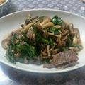 やすらー's cooksnap of when they made 冷めても美味しい牛肉とエリンギのニラ炒め.