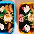 しましま0228's cooksnap of when they made ＊キャラ弁おかず＊　ストローDEお花卵.
