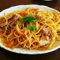 ユッキー3's cooksnap of when they made 再現★豚肉とエリンギのゴマパスタ.