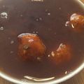 ちま46's cooksnap of when they made ばあちゃんの味♪かぼちゃ団子のお月見汁粉.