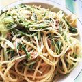 ママさぉ's cooksnap of when they made 【主婦メシ】水菜とシーチキンのパスタ.
