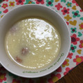 yusaraki's cooksnap of when they made 寒い朝に、とろみコンソメかき玉スープ☆.