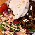 か—ちゃん's cooksnap of when they made ■ランチドレッシングのサラダロコモコ丼■.